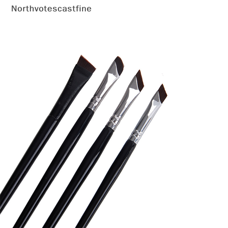 Northvotescastfine 6 Pcs Upgrade Blade Eyeliner Brush Ultra Fino Ângulo Escova De Sobrancelhas Planas Sob Os Olhos Colocar Maquiagem NVCF