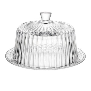 Queijeira Lyor Radial de Cristal com Tampa  20cm x 12,5cm - Lyor em Oferta na Shopee