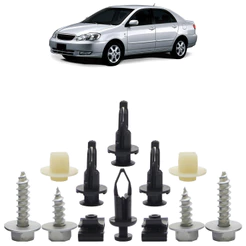 Kit Grampo Presilha Corolla 2002 2003 2004 2005 2006 2007 2008 Parachoque Dianteiro 12 Peças