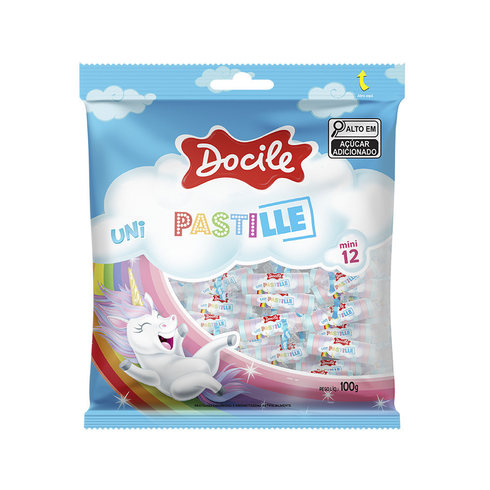 Pastilha Mini 12 Unicórnio 100g - Docile - Food & Beverages