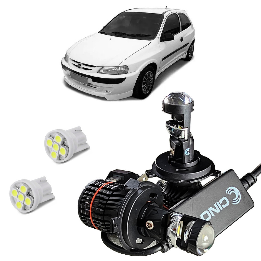 Kit Led H4 Projetor Farol Celta 2000 01 02 03 04 05 2006