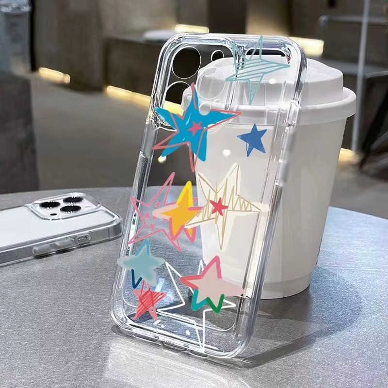 Estojo Para Telefone Samsung Galaxy A55 A35 A15 A05 A05S A14 A34 A54 A32 S23 FE S24 S23 S22 S21 S20 Ultra Plus A33 A53 A13 A23 A73 A52 A52S A72 Capa Transparente