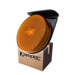 Lanterna Lateral Carreta Caminhão Implemento G 85mm Com Suporte LED Amarela Carreta Caminhão Trailer Reboque