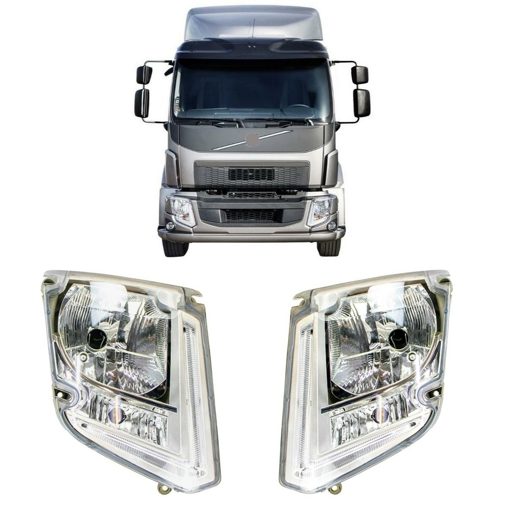 Farol compatível com Volvo VM 220 270 330 Led 2014 2015 A 2022