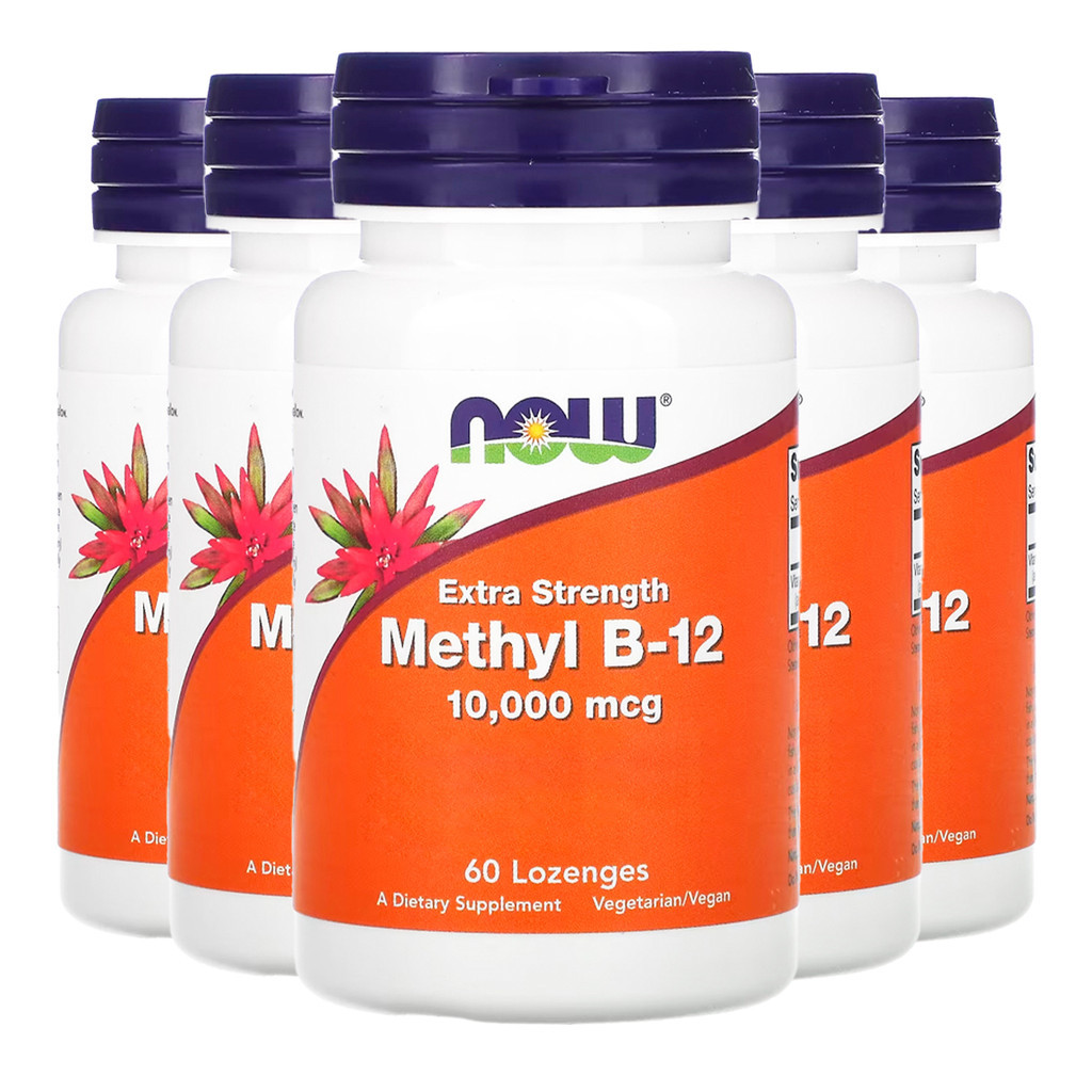 Kit 5x Metil B-12 Now Foods 10000mcg F. Extra 60past Importado /Made in Usa