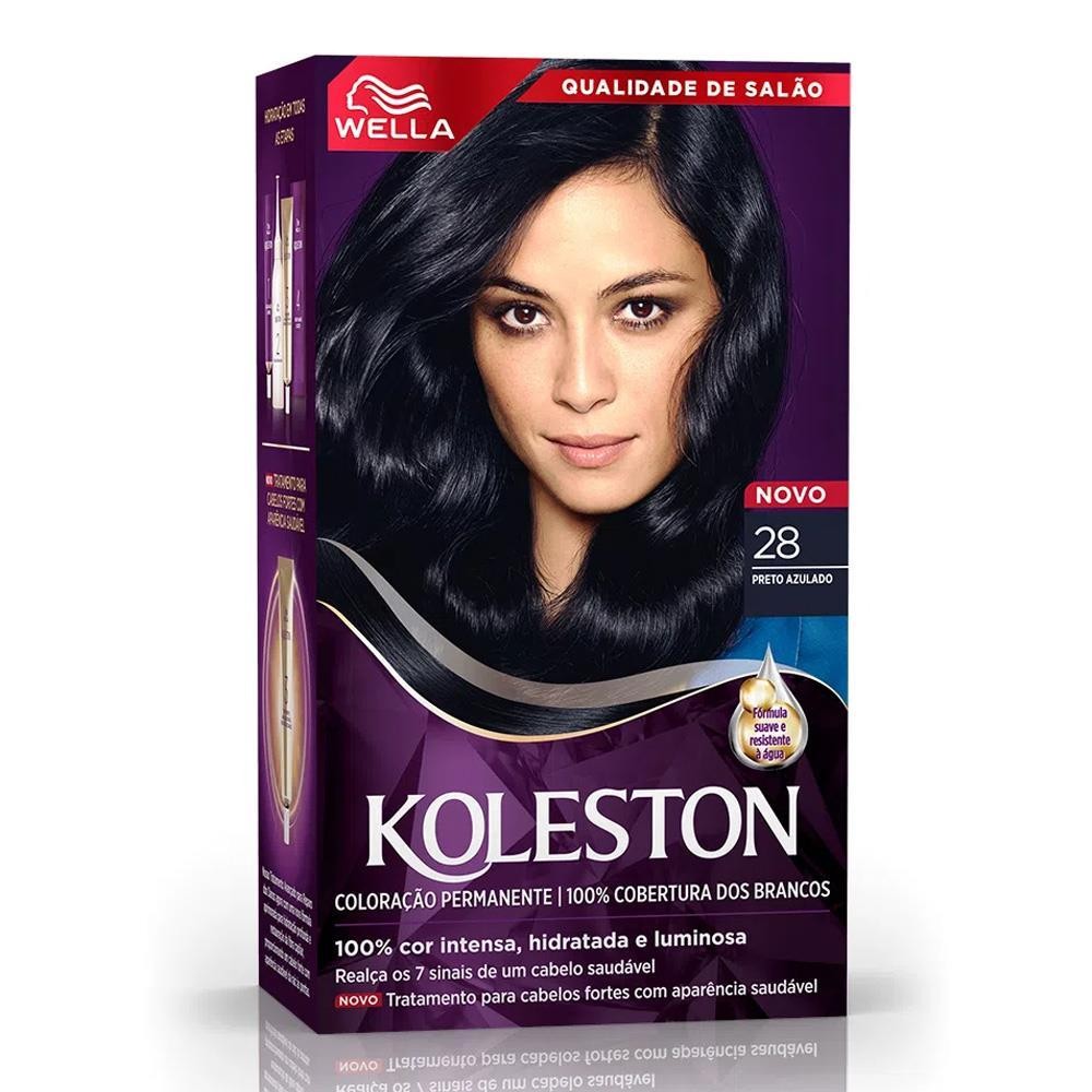 KOLESTON WELLA TINTURA  PRETO AZULADO 28 em Oferta na Shopee