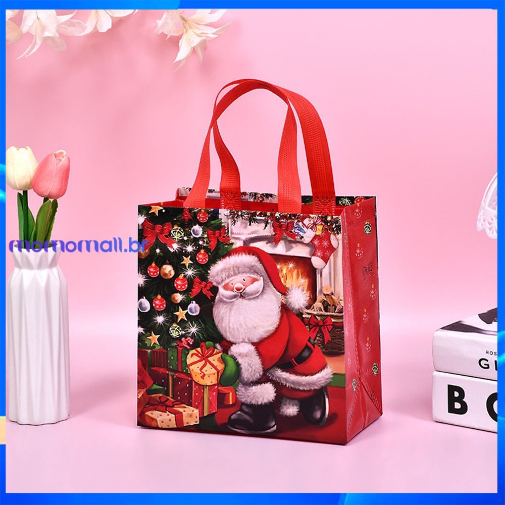 New Arrival Christmas Series Cartoon Gift Bag Santa Claus Sleigh Castle Cute Non-woven Tote Bag Children Festive Decorations | Momomall