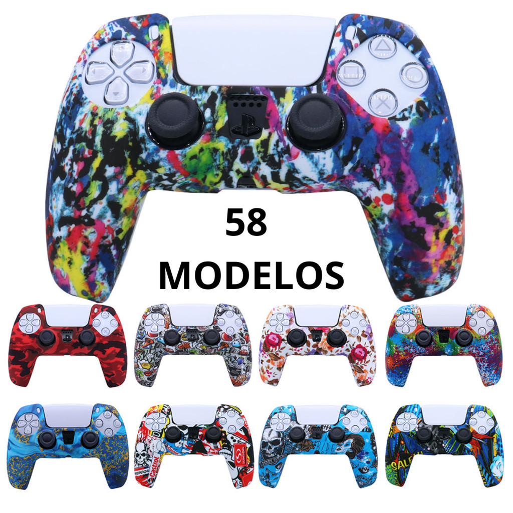 Capa Personalizada de Silicone Para Controle de Ps5 Dualsense ( 58 Modelos Diferentes )