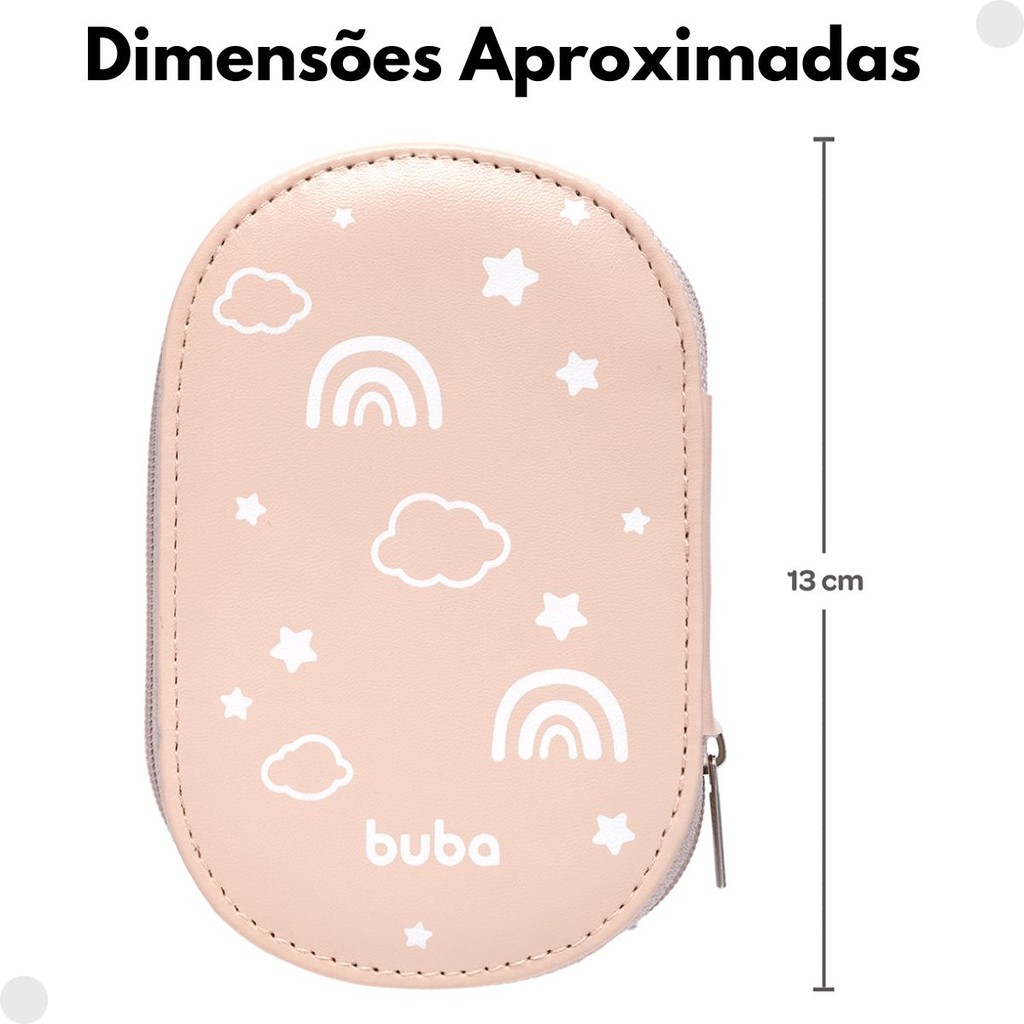 Kit Manicure Com Estojo Cuidados C/ Bebês Rosa 18094 - Buba — imagem 2 de 2