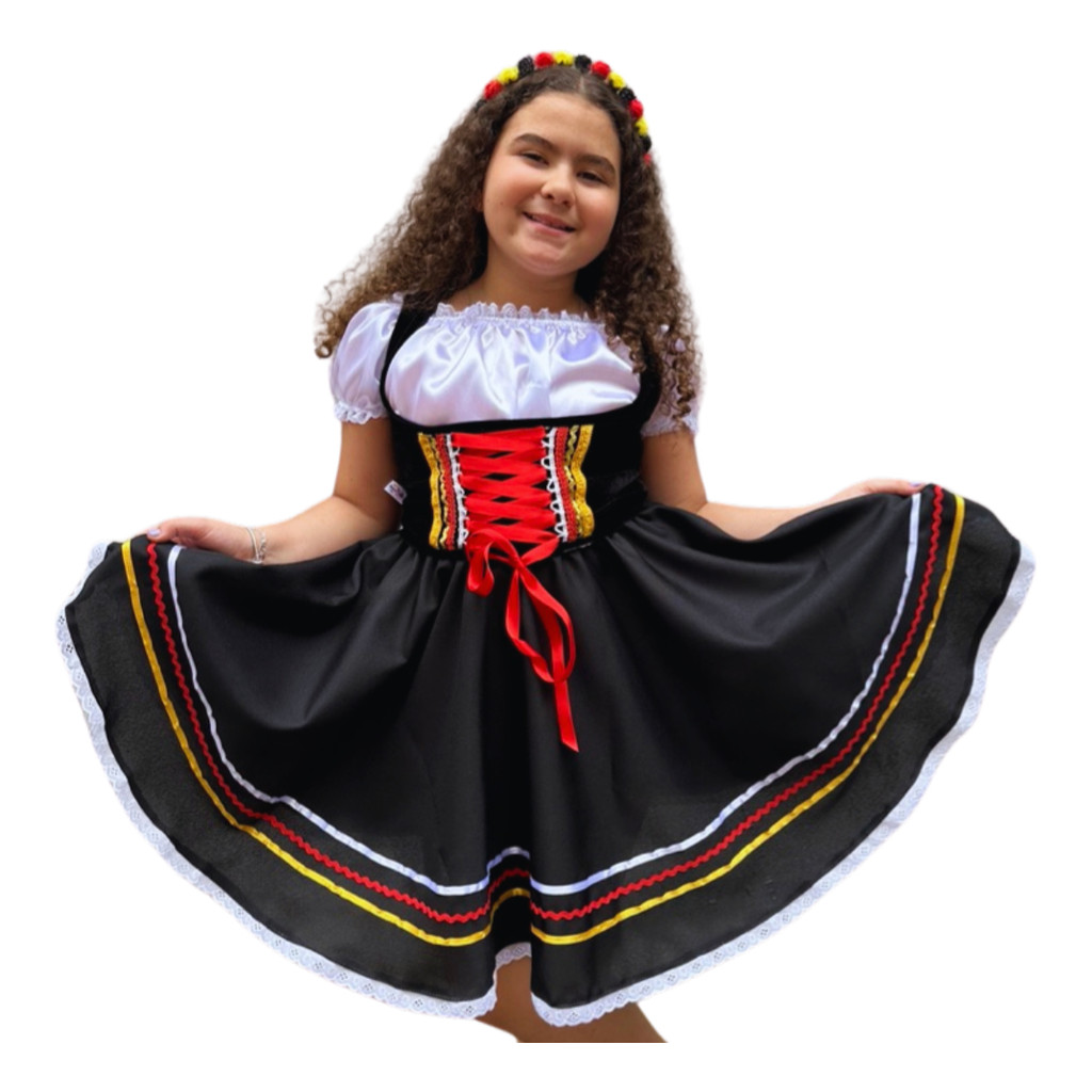 Traje Frida Alemão Vestido Festa Cerveja Alemã Oktoberfest