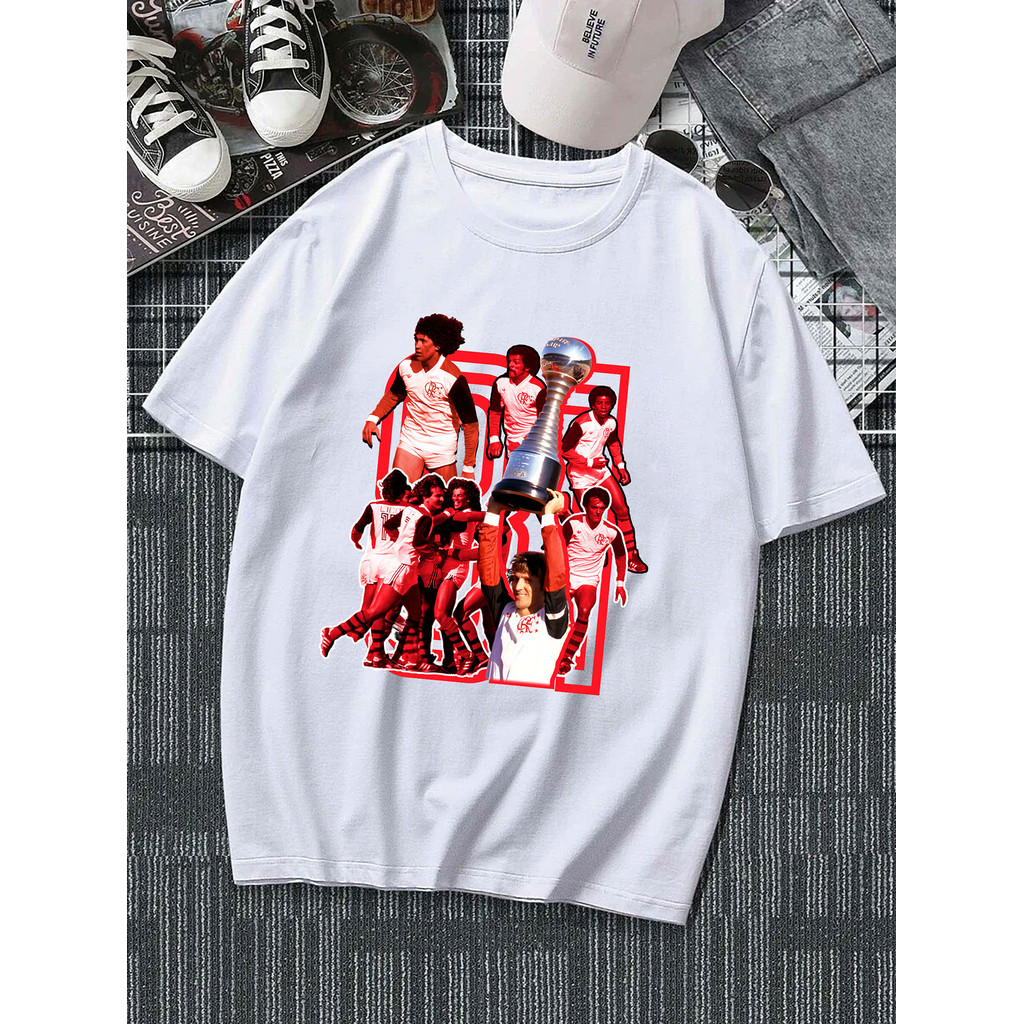Camiseta Estampada Time de Futebol Maior Torcida Tecido 100% Algodão