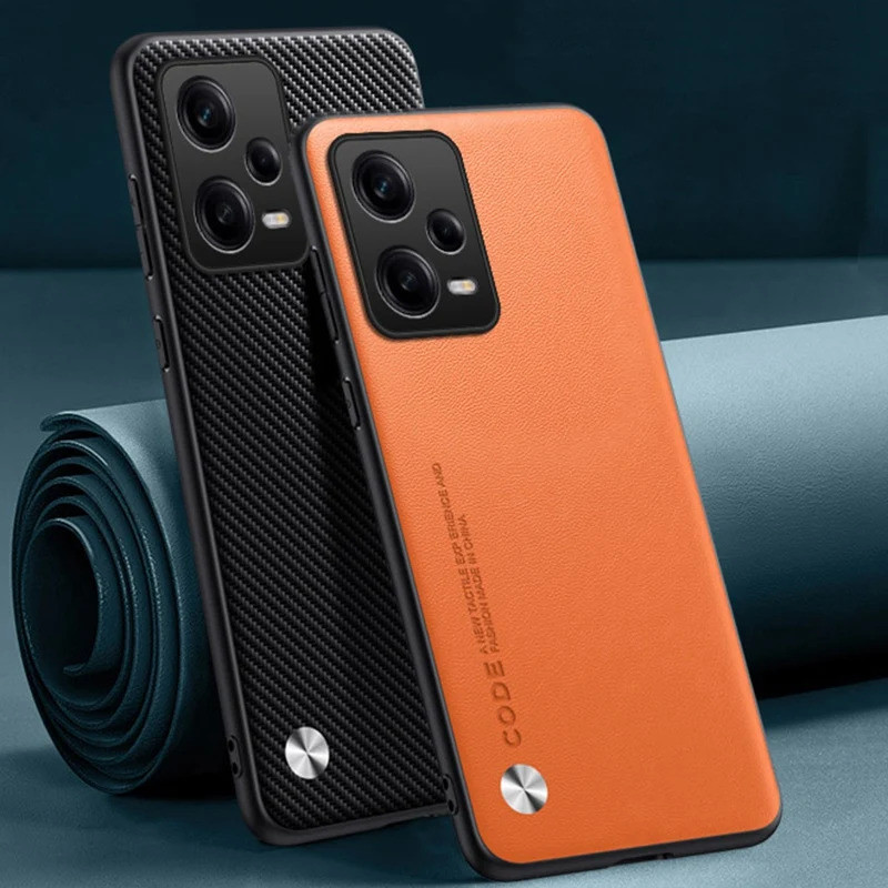 Capa De Couro PU De Luxo Para Xiaomi Poco X5 Traseira Em Silicone Fosco De Proteção Total Redmi Nota 12 5G PocoX5 Coque