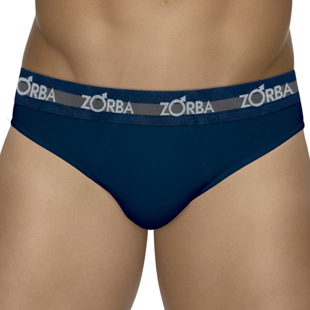 Kit 2 Cuecas Slip Cavada Zorba Max 764 Cós Elástico 100% Algodão