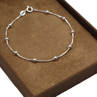 Pulseira De Prata 925 Feminina Maciça Bolinha 18cm em Oferta na Shopee