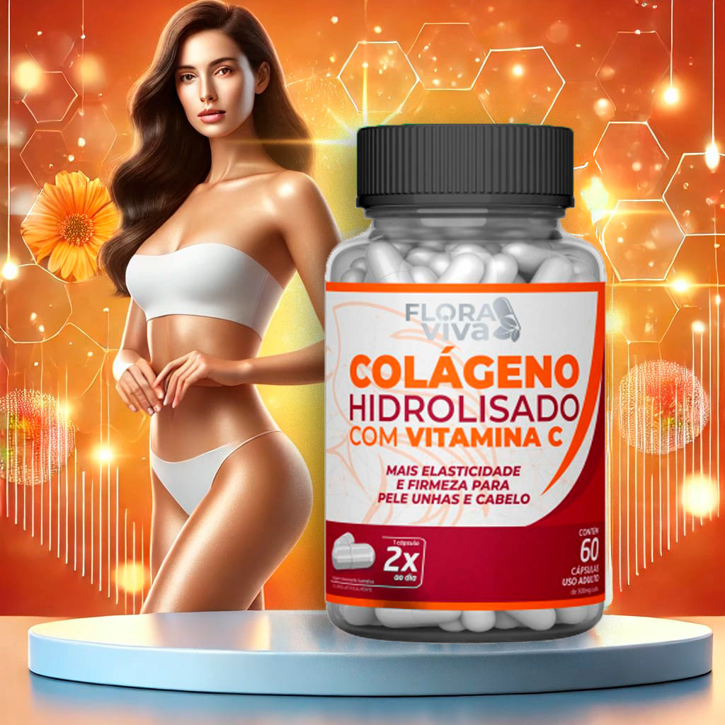 Beleza Completa: Cápsulas de Colágeno com Vitamina C para Pele, Cabelos e Unhas