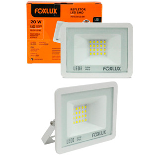 Kit 2 Refletor LED Foxlux 20W Branco 6500K Bivolt | iluminação clara, eficiência em Oferta na Shopee