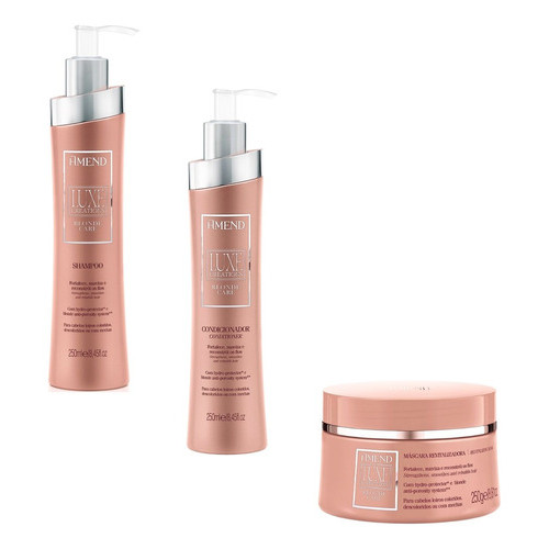 Kit Shampoo Condicionador e Máscara Luxe Creations Blonde Care Amend 250ml