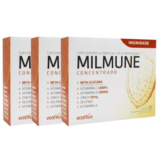 Kit Milmune Concentrado Com 3 Caixas De 30 Comprimidos Cada em Oferta na Shopee