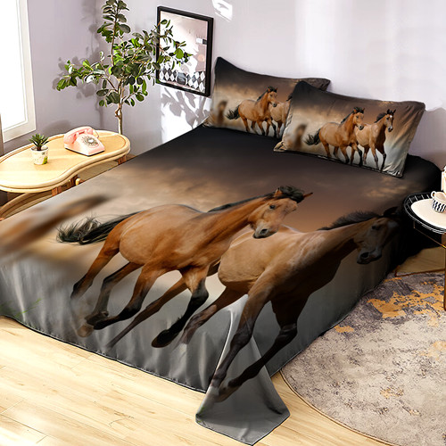 Lençol Casal Padrão de Personagem com bainha Cavalo em Oferta na Shopee