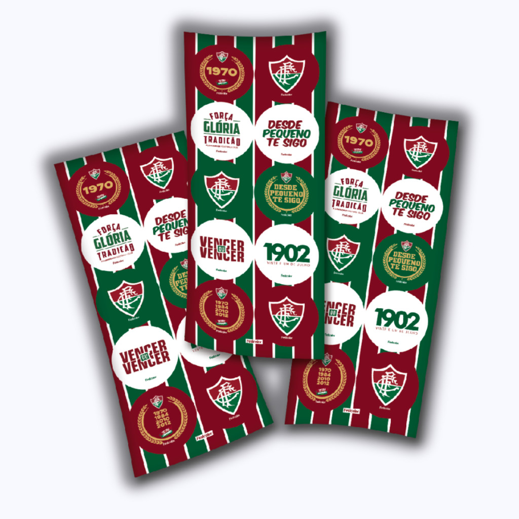 30 ~150 ADESIVO FLUMINENSE OFICIAL FUTEBOL  REDONDO  FESTCOLOR
