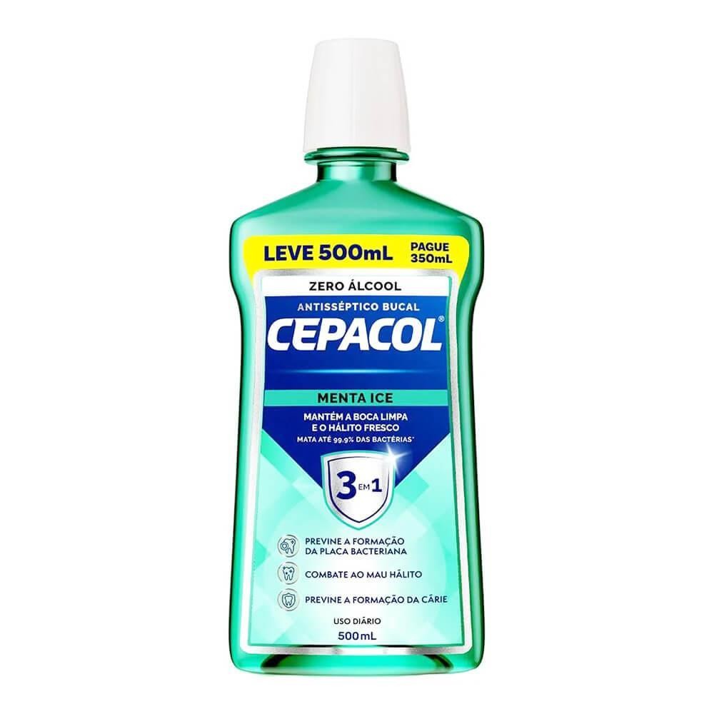 CEPACOL MENTA ICE SEM ÁLCOOL COM 500ML em Oferta na Shopee