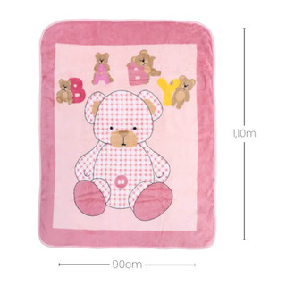 Cobertor Bebê Rosa Rozac Baby Soft Para Berço Estampado em Oferta na Shopee