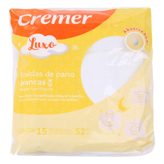 Fralda De Pano Cremer Luxo - 15 Unidades em Oferta na Shopee