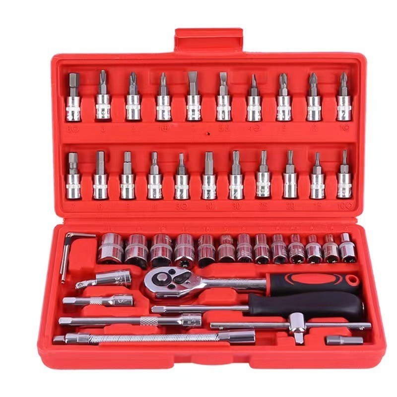 46 Peças Jogo De Ferramentas Soquete Allen Torx Ferramentas Conjunto de Chaves
