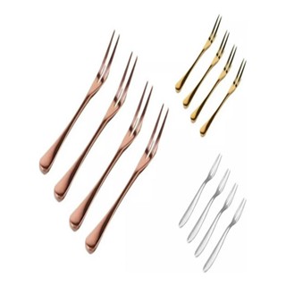 4 Mini Garfinho Talher Petisco Aperitivo Fondue Garfo Inox em Oferta na Shopee