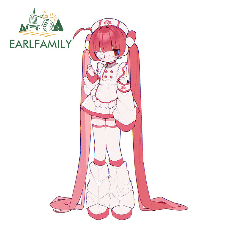 EARLFAMILY 13cm x 8.9cm Hastune Miku Adesivos De Carro À Prova De Riscos JDM Decalque Adequado Para Espelho Retrovisor C