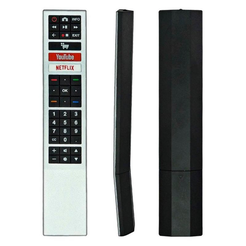 Controle Remoto Tv Aoc prata Led Smart 4k Full Hd Netflix Youtube  7411