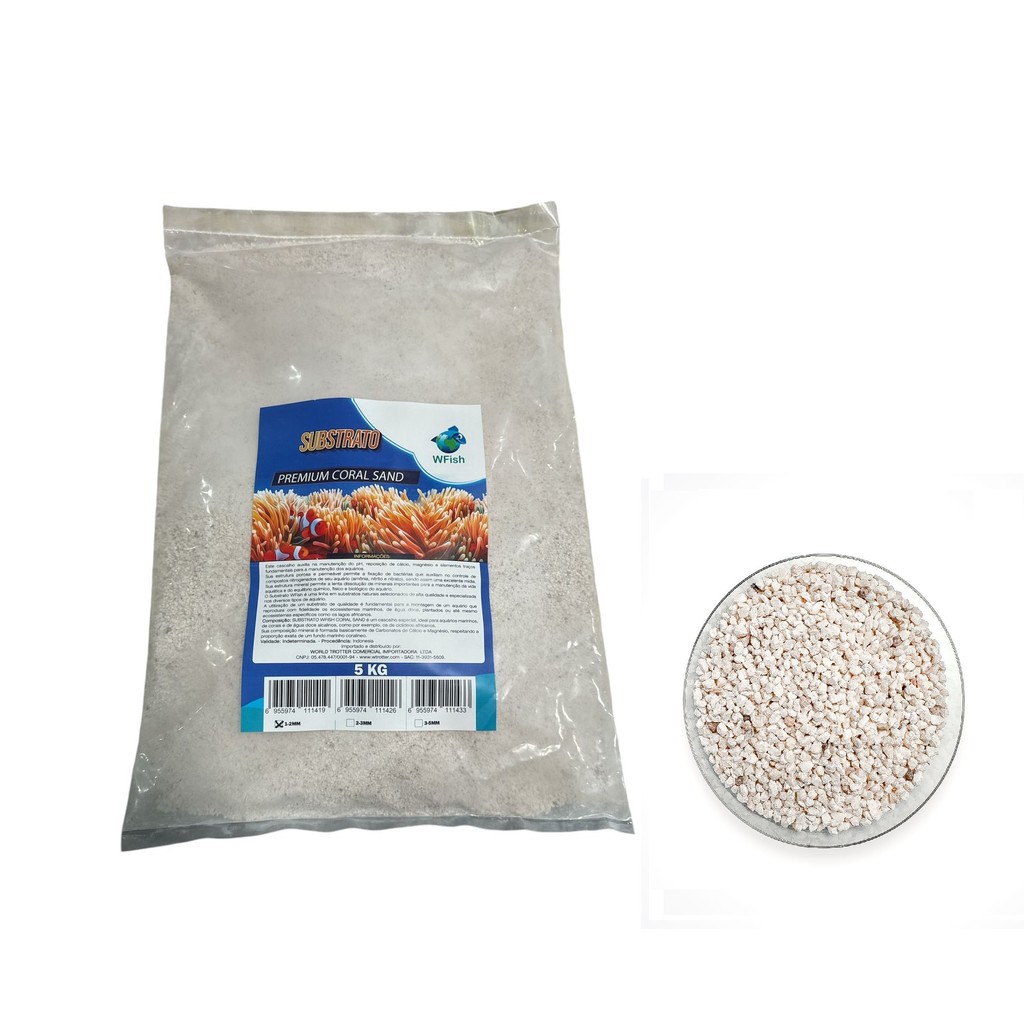 Substrato P/ Marinho Wfish Aragonita Sand #02 5kg