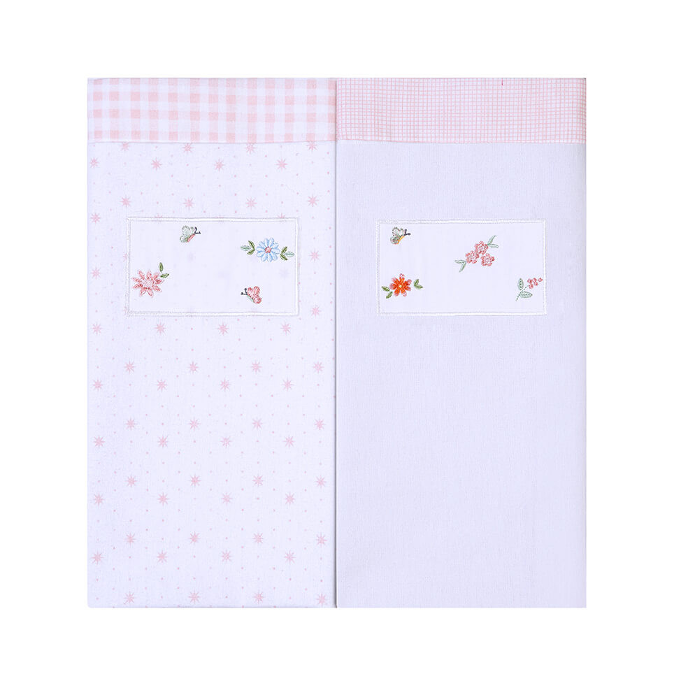 Kit Cueiro Manta Bordados Papi Florzinha - 2 Peças em Oferta na Shopee