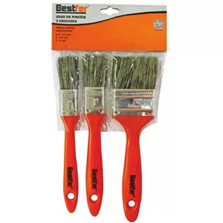 Pincel Trincha (BESTFER) para Pintura Kit c/3 peças 3/4 - 1'' - 2'' / BESTFER em Oferta na Shopee