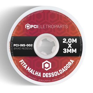 Malha Dessoldadora 3metros X 2mm Ferro Solda Pci Eletroparts em Oferta na Shopee