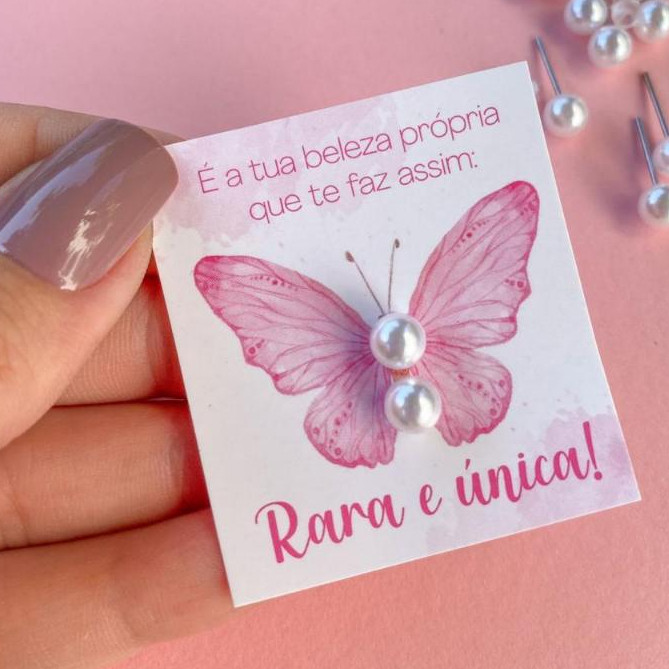 Kit Tag Mini Cartão ja Furadas + Brincos de Perola 6mm com Tarraxas em Oferta na Shopee