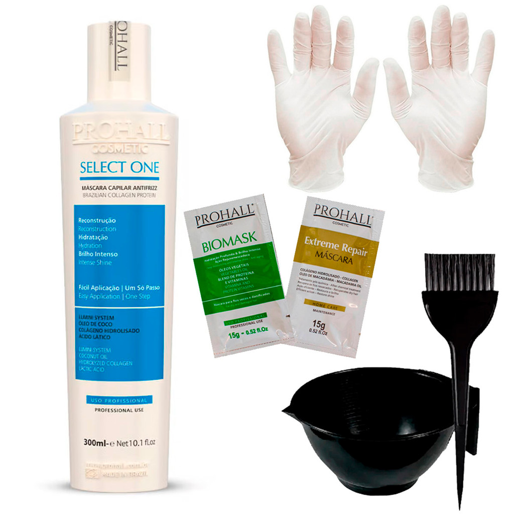Select One Prohall 300ml + Cumbuca/Pincel/Luvas/Sachês