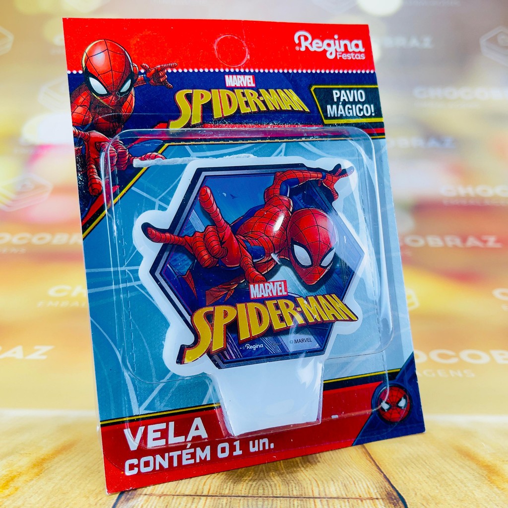 VELA  ANIVERSARIO FESTA SPIDER MAN HOMEM ARANHA REGINA