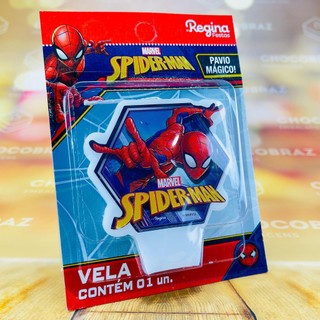 VELA  ANIVERSARIO FESTA SPIDER MAN HOMEN ARANHA REGINA em Oferta na Shopee