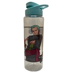 Garrafa Garrafinha de Água Infantil Squeeze Zoro One Piece 750ml Transparente Bandeirante