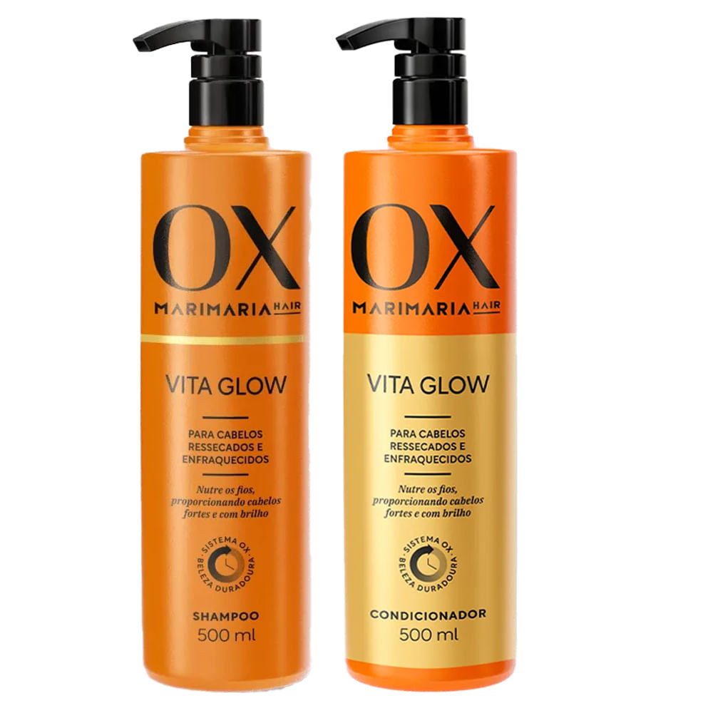 Kit OX Shampoo E Condicionador Mari Maria Vita Glow 500ml cada - Beauty