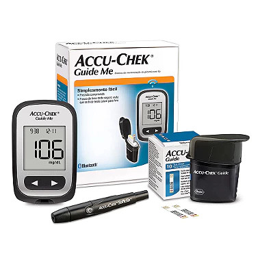 Accu-Chek Guide Kit Medidor de Glicose com 10 Tiras