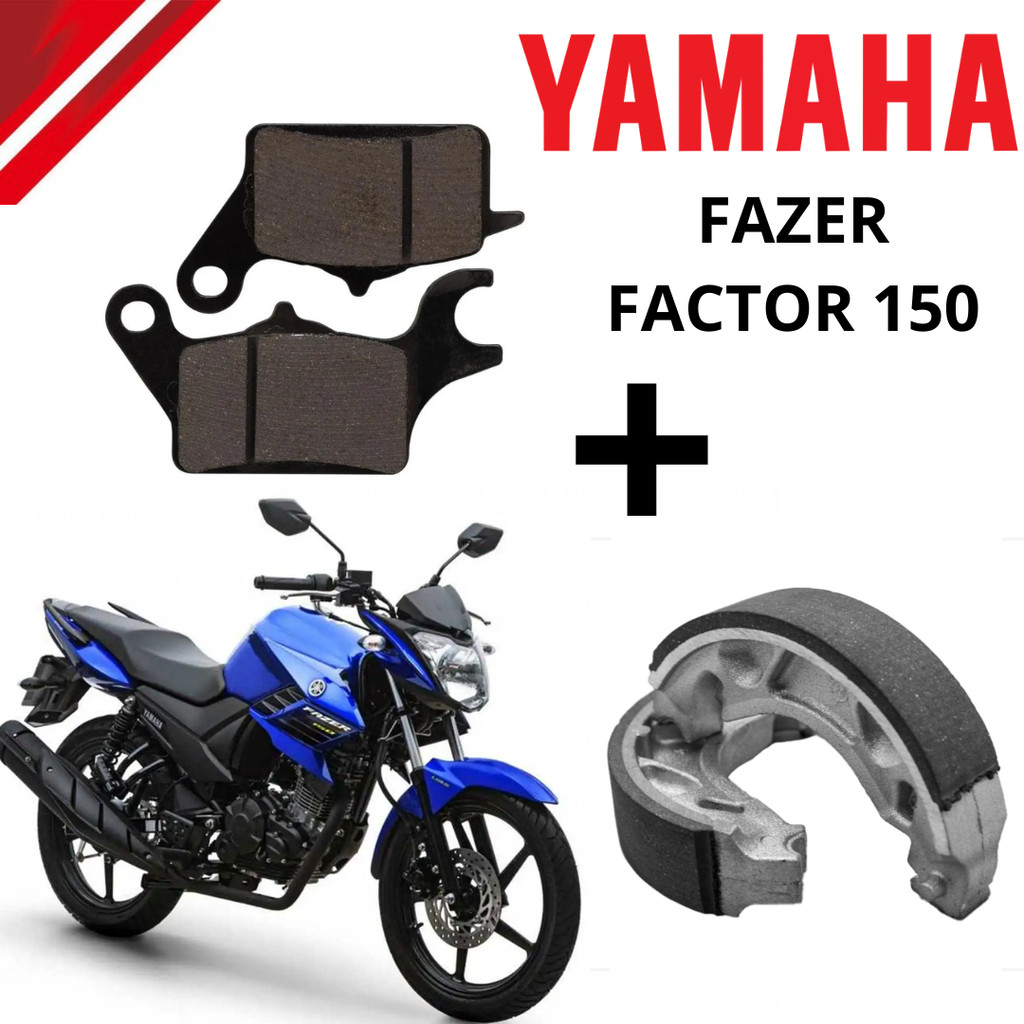 Kit Pastilha + Lona Freio Fazer150 Factor150 Factor125 2016 Até 2024 em Oferta na Shopee