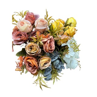 Buquê Artificial de Rosas Vintage Tons Quentes/92507 em Oferta na Shopee