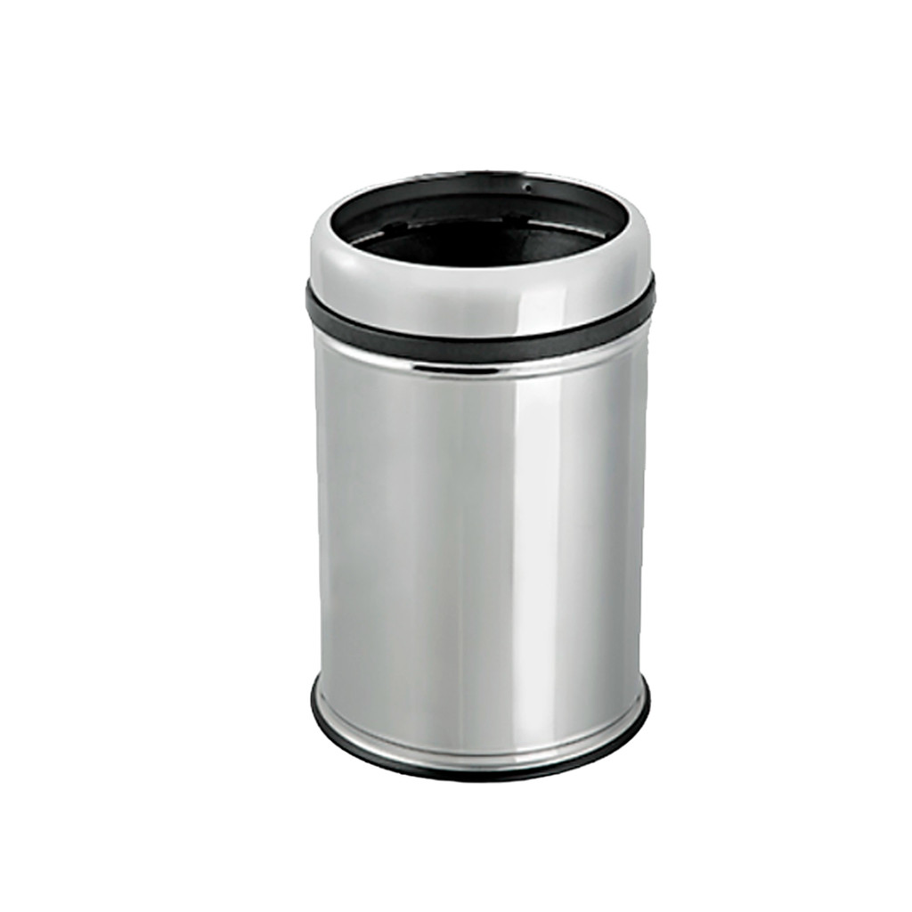 LIXEIRA 11L ACO INOX BRILHANTE TAMPA ARO