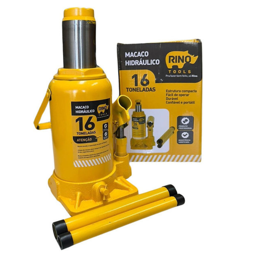 Macaco Hidráulico Tipo Garrafa 16 Toneladas Manual em Oferta na Shopee