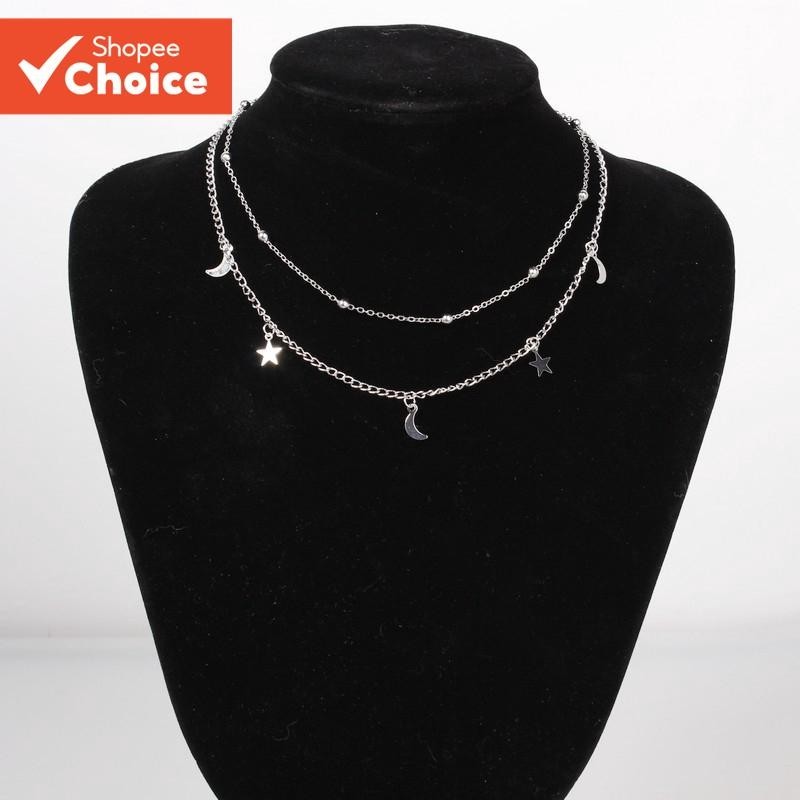 Colar Cascade Star Moon Joias Requintadas Da Moda Design Exclusivo Para Mulheres