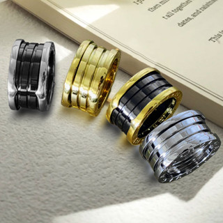 T titânio aço masculino feminino anel de corpo largo primavera/cerâmica masculino feminino casal anel de casamento em Oferta na Shopee