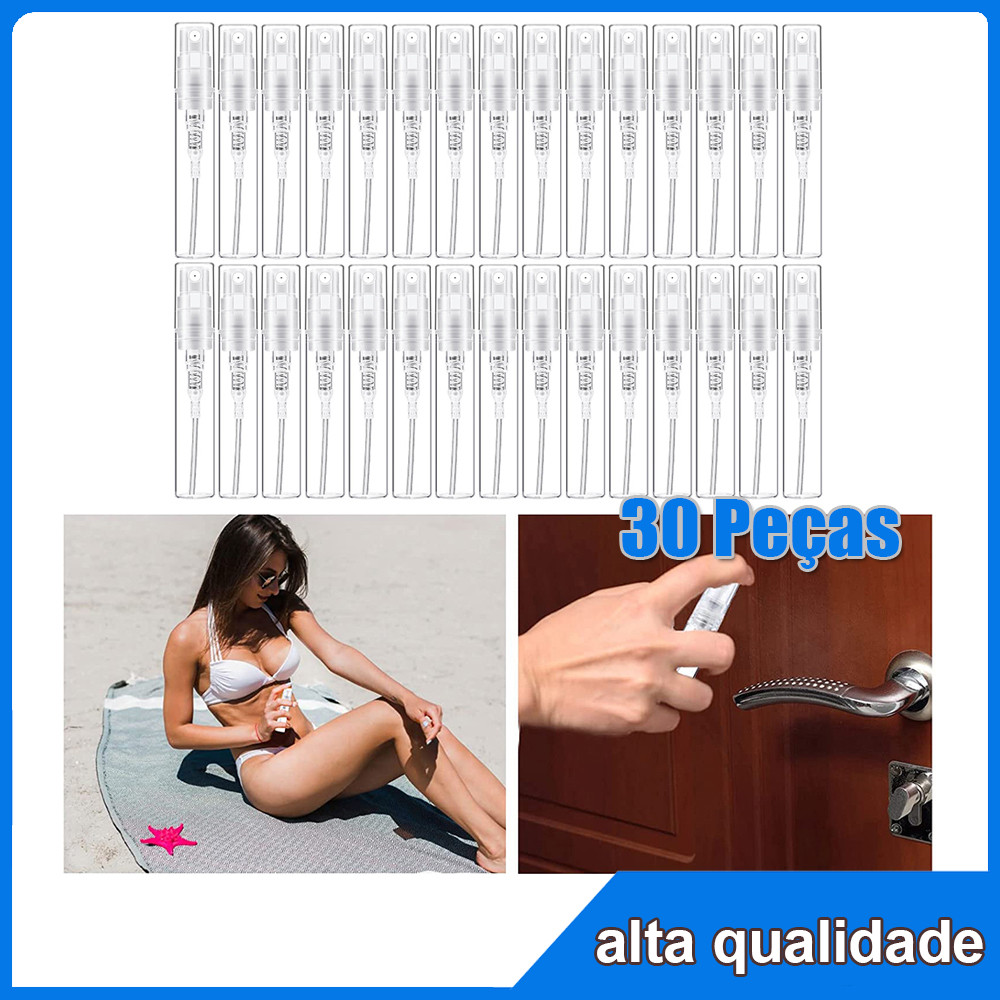 30 pçs 5ml Frasco De perfume Com Caneta snap-on Plástico spray sub-Garrafa Teste branco
