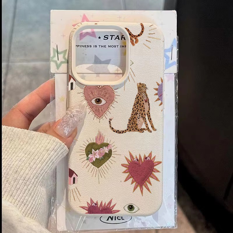 Para Samsung S25 Ultra S23 FE S23 S22 S21 Plus A55 A34 A15 A35 A52 A54 A16 S24 Caso Personalizado Leopardo Lichee Capa M